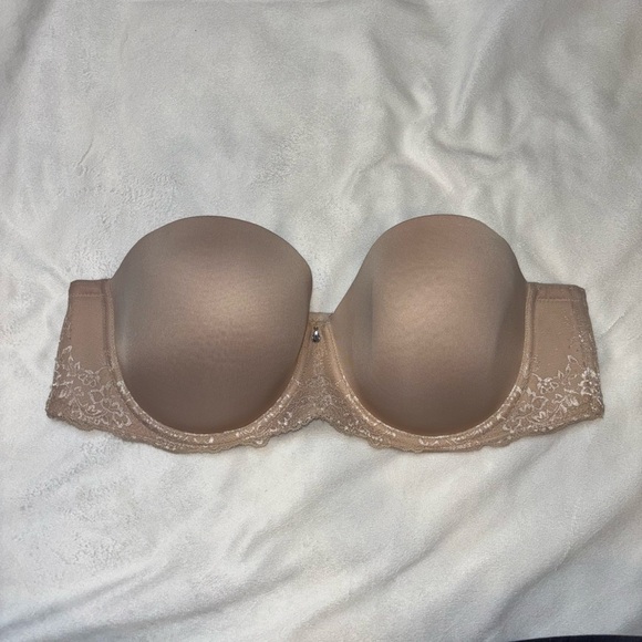 Torrid Tan Strapless Bra with Lace Detail - Picture 1 of 7